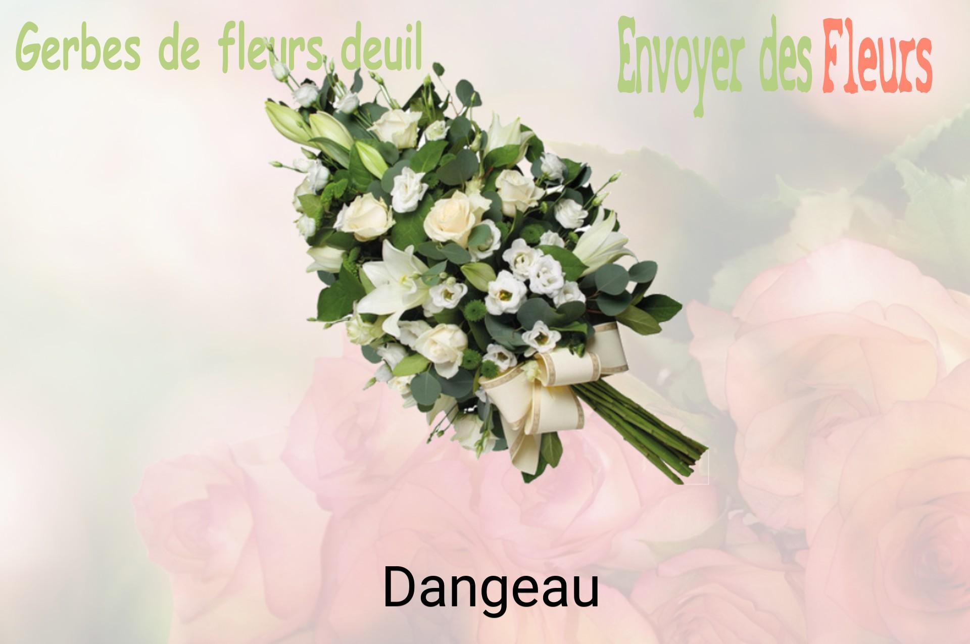Gerbe de fleurs de deuil livrée à Dangeau